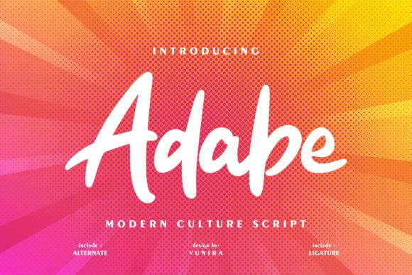 Adabe: A Handwritten Font That Balances Style and Versatility