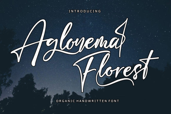 Aglonema Florest: A Font That Elevates Handwritten Design with Timeless Elegance