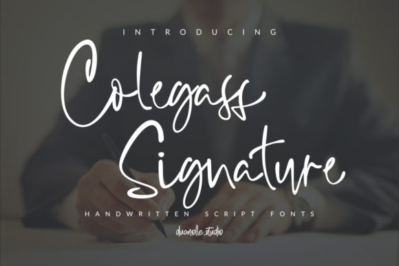 Collegass Signature: A Stylish and Modern Font for Creative Projects