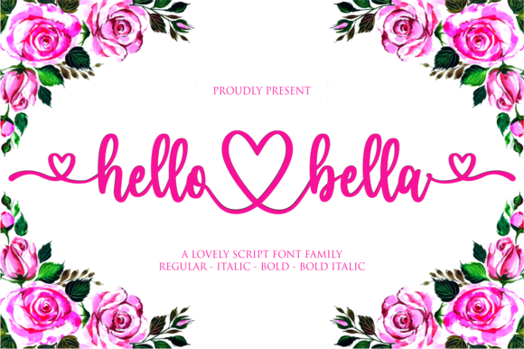 Hello Bella: A Handwritten Font with Romantic Elegance for Creative Projects