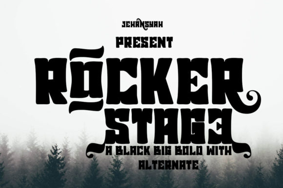 Rocker Stage Font: A Bold and Chunky Blackletter Typeface for Creative Projects