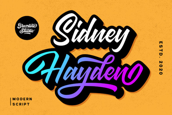 Sidney Hayden: A Retro-Styled Handwritten Font That Elevates Creativity in the Digital Age